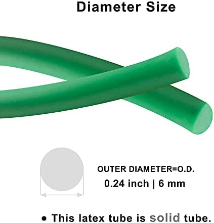 Fensers verde industrial sólido sólido natural tubulação de borracha de látex 1/4 （EXATAMENTE 6MM）） OD Speargun Band Slingshot