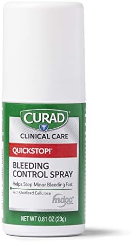 Spray de controle de sangramento rápido do Curad, para pequenos cortes e arranhões.81oz
