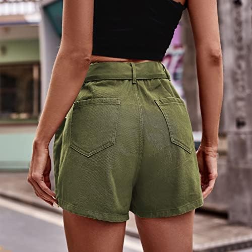 Shorts de saia de carga feminina shorts de bolso de bolso de bolso sólido y2k calças quentes de verão jeans casuais shorts para mulheres meninas