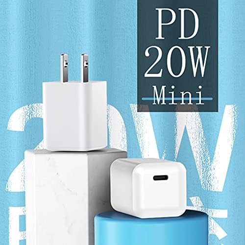 20W USB-C Fast Charger, Mini PD Type-C Adaptador de energia, pequeno carregador de parede USB-C compitível com smartphone