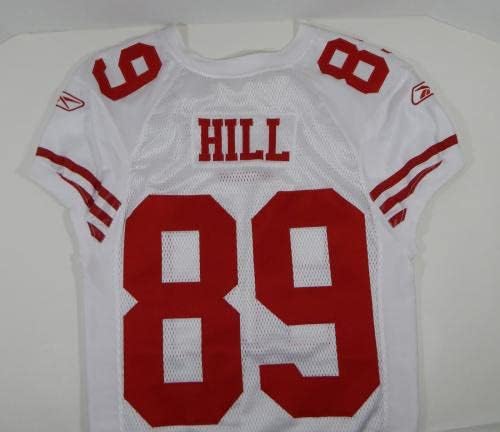2009 San Francisco 49ers Jason Hill 89 Jogo emitido White Jersey DP06220 - Jerseys de Jerseys usados ​​na NFL não assinada