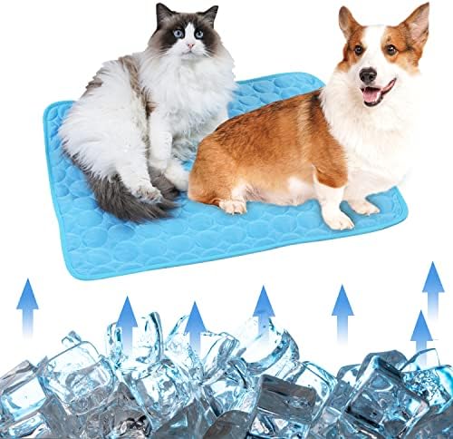 Tapete de resfriamento de animais para cães CATS Kennel Bad Breathable, mantenha fresco no verão, azul perfeito