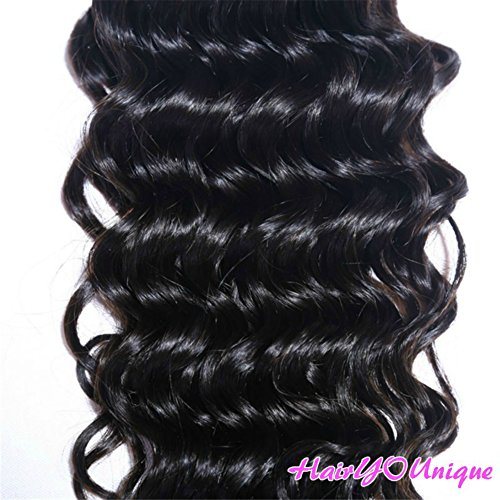 20 -22 -24 Deep Virgin Virgin Remy Human Hair Pacotes Natural Black Color 12a 300 gramas