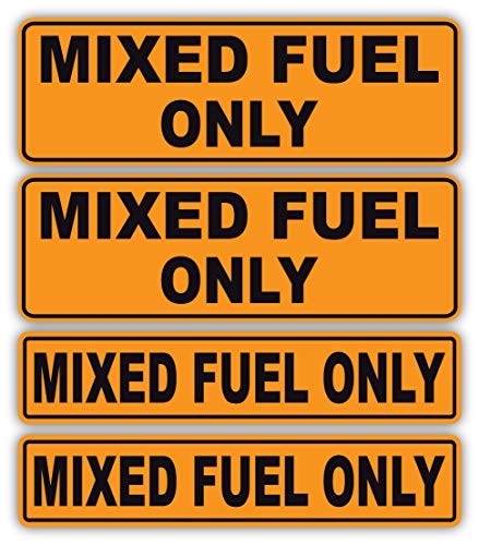 Variedade Misto de combustível apenas rótulos decalques | Decalques automotivos Gas podem rotular o adesivo | Razão de combustível 50: 1 Decalque de vinil Marcadores | 6. X 2 e 6 x 1,25 |