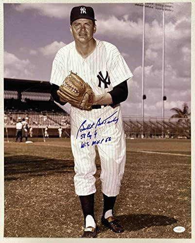 Bob Turley assinou a foto 16x20 Yankees Autograph Cy MVP Inscription JSA - Fotos autografadas da MLB