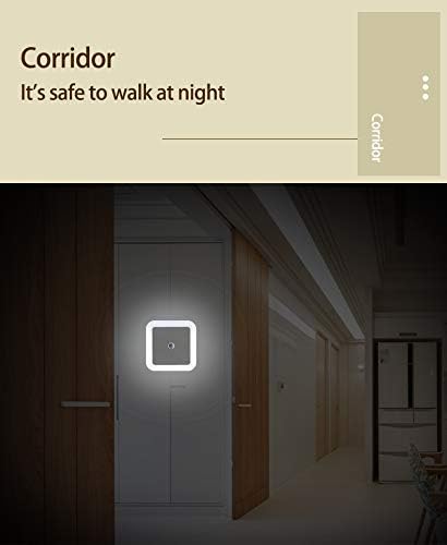 Conecte o LED Night Light White Color Smart Dusk to Dawn Sensor Light Light Light para quarto, banheiro, vaso sanitário,