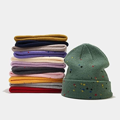 Chapéu quente a cabo malha de malha de bico chapé chapé de alongamento macio grossa de malha de malha para chapéus de letra de clima frio pino