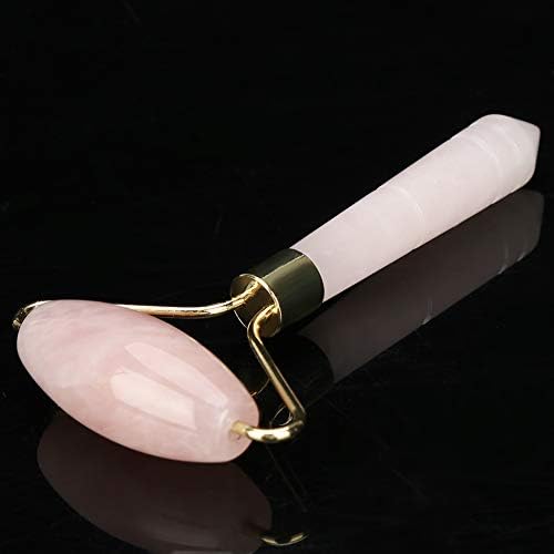 Rolo de cristal de Schellen, ferramenta de beleza natural de rolos de massagem rosa com alça macia usada para cuidados