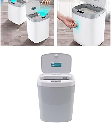 Lixo inteligente de heepdd lata, o lixo de botão de indução infravermelha 16L pode controlar o lixo automático manual da família