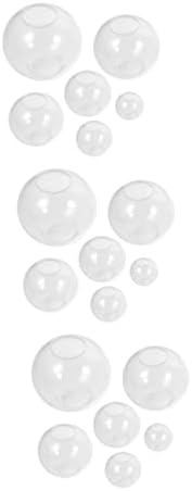 Sewacc 18 PCs Crystal Ball Mold Circle Stisncil Moldes de silicone para resina Moldes de silicone redondo moldes esféricos moldes universo moldes esferóides