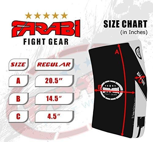 Farabi Quad Boxing MMA Muay Thai Martial Arts Hook & Jab Punch Kick Pads MMA Target Focus Punchando Mitts Tailandro Treinamento Treinamento Escudo de Kicking Target Mitt Kick Strike Pad Pad