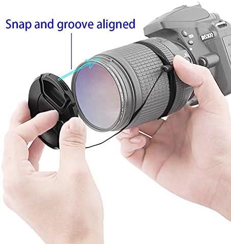Tampa de tampa de lente de 67 mm para Nikon AF-S Nikkor 70-300mm f/4.5-5.6g IF-ED VR Huipuxiang [2 pacote]