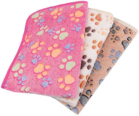 scarlephoo 1 pacote 3 cobertores premium fofo super macio flanela de lã de gato de estimação para cachorro gato