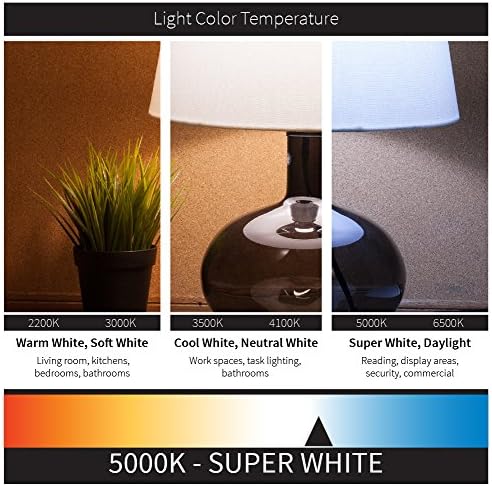 Sunlite CC/LED/125W/E39/MV/50K LED 125W Bulbo de milho, Mogul, 5000k Super White
