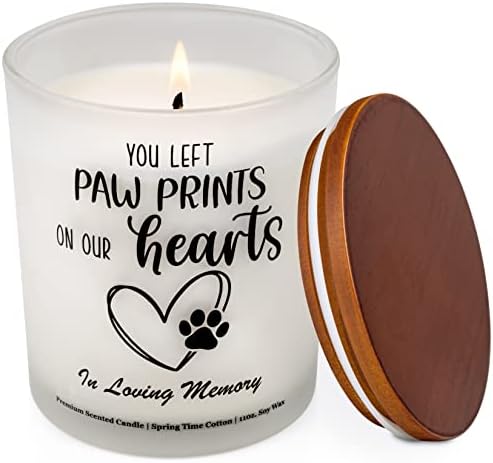 Pet Memorial Gifts Candle perfumada - Presentes memoriais para cães Para perda de cães, presentes para perda de animais