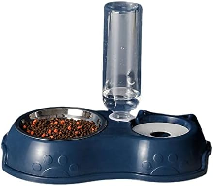 LuckyMeet New Pet Cat Bowl Double Bowl Automático alimentador de animais Distribuidor de água Cat Basin Basin Bacia de cachorro