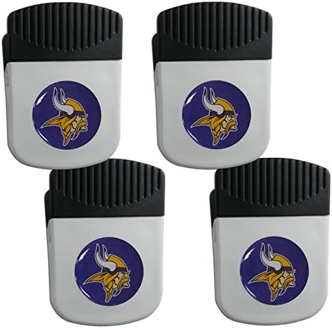 NFL Siskiyou Sports Fan Shop Minnesota Vikings Chip Clip Magnet 4 Pack Team Color
