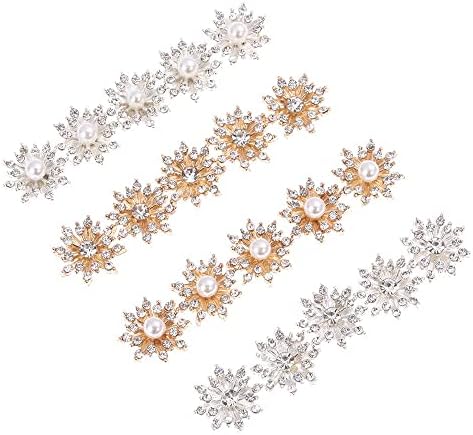 30pcs de 16 mm de shinestone Botões de floco de neve