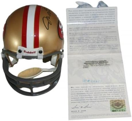 Joe Montana autografou Riddell Mini Capace