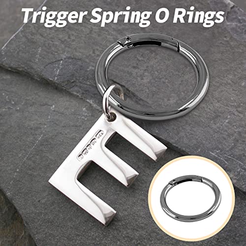 Alegações de 20 PCs Spring o Rings, liga de zinco Redia de divisão de metal redonda, clipe redondo de carabiner para cadeias de