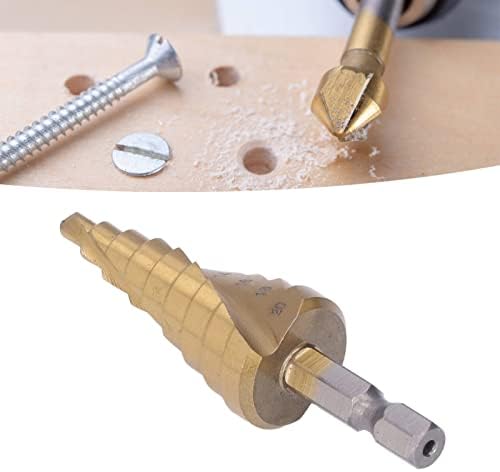 Etapa de perfuração de cone, broca de etapa 118 ° X Tipo de abertura 4-20mm flautas de espiral dupla baixa resistência para ferro fino de 2 mm para 2 mm de alumínio de cobre