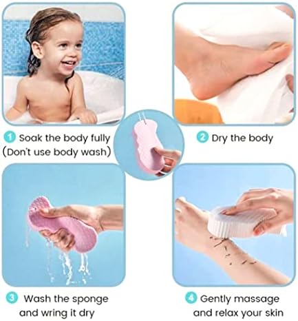 Kuyyfds esfoliando o banho esponjas Ultra Soffoliating esponjas magia esponjas de pele morta Removedor de pele SpA Spra 4pcs escovas