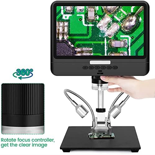 Microscópio de moeda com tela de 8,5 polegadas 260x LCD LAB Lab