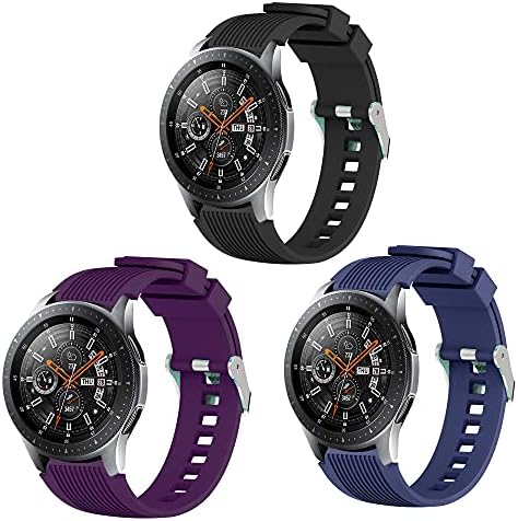 Banda de relógios de esportes de silicone compatível com o Samsung Galaxy Watch 3 Band 45mm / Galaxy Watch Band 46mm / Gear S3 Frontier adequado para 22mm relógio inteligente para homens e mulheres
