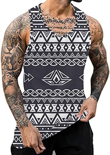 XXBR Mens Summer Tank Tops 3D étnico asteca aztec sem mangas Vestes esportes de ginástica de pista de corrida Y-back-back