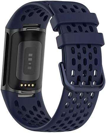Bandas de substituição de senteners compatíveis com carga Fitbit 5 ， Sport Watch Wrist Substituição de pulseira de silicone