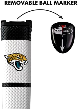 Golfe de golfe da equipe NFL Golf Grip com marcador de bola removível, garra larga durável e fácil de controlar