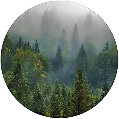 Floresta da árvore da árvore de pinheiros Montanhas de neblina ao ar livre Popsockets PopGrip: Swappable Grip para telefones