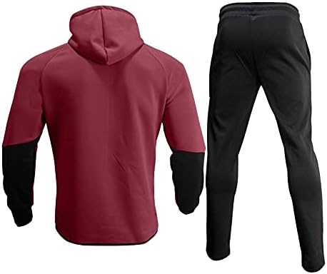 Guolarizi Hoodie Suéter Terno Men Autumn e Winter Leisure Sports Trends Stitching Contrast Stand-up Collar