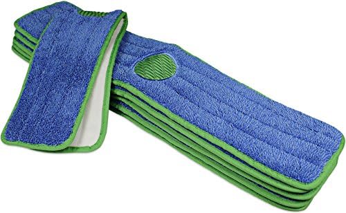 CleanAide Twist Yarn Mop Pad com lavador de limpeza de ponto, 18 polegadas, 6 pacote