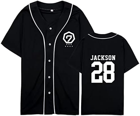 Dhspkn Got7 Jersey de beisebol voa na camiseta de Seul JB Jackson Bambam Mark Yugyeom Tee