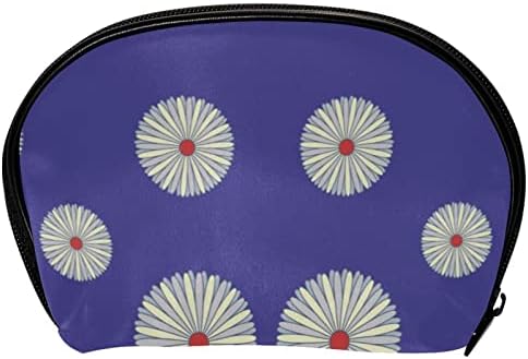 Tbouobt Gifts for Men Mulheres Bolsa de maquiagem Bolsa de higiene pessoal Pequenos sacos cosméticos, Daisy Purple Flower Chrysanthemi