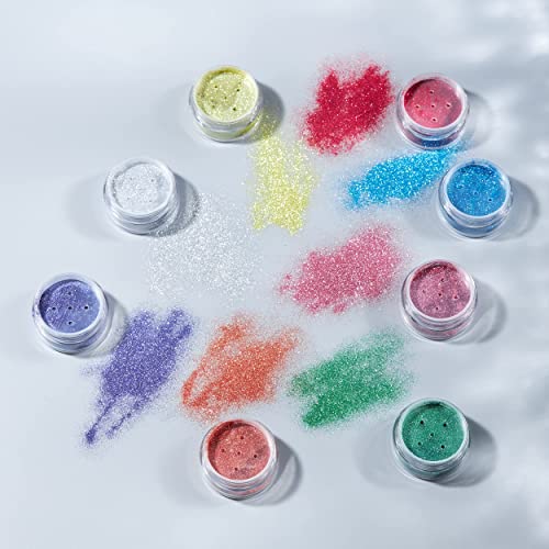 Pó de glitter ultrafino clássico por lua glitter - glitter cosmético para rosto, corpo, unhas, cabelos e lábios