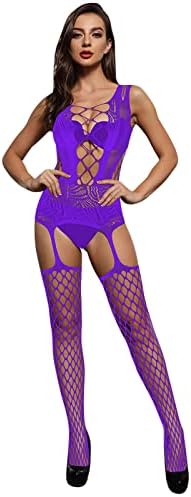 Lingerie para mulheres Mulheres Fishnet Bodysuits Hollow Out