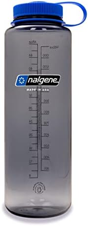 Nalgene sustenta a garrafa de água sem bpa bpa feita com material derivado de 50% de resíduos plásticos, 48 ​​onças, boca larga