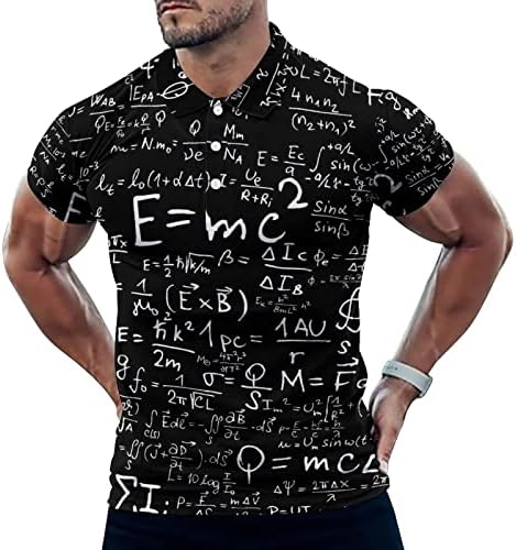 Fórmulas de matemática ciência masculina shirt polo de manga curta regular camisetas casuais tops