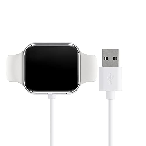 Kwmobile Charger Cord compatível com o Oppo Watch 1 - Charger for Smart Watch USB Cable - White