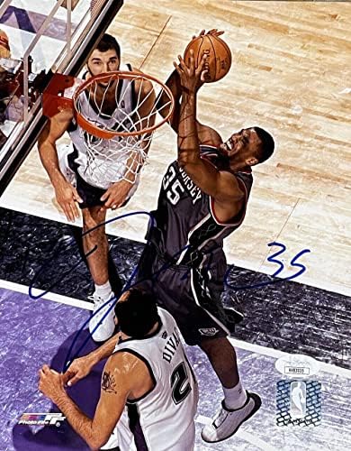 Jason Collins assinou 8x10 Foto de basquete de New Jersey Nets JSA - fotos autografadas da NBA