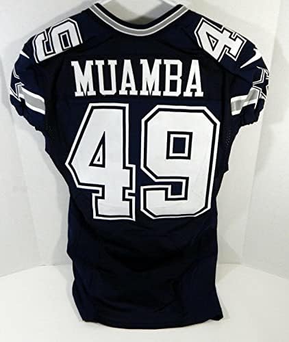 2014 Dallas Cowboys Henoc Muamba #49 Jogo emitido Navy Jersey 42 DP15589 - Jerseys de jogo NFL não assinado