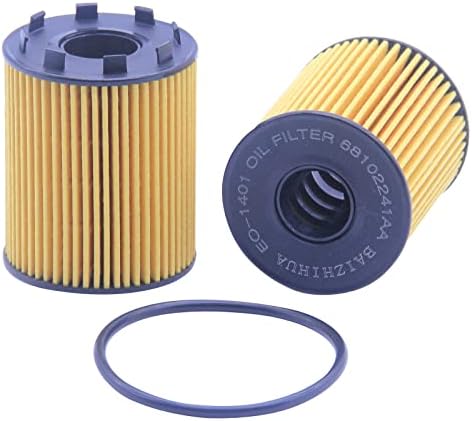 BAIZHIHUA EO-1401 Oil Filter Replaces 68102241AA HU713/1X Compatible With Dodge Fiat Jeep 1.4L Dodge Dart, Fiat 124 Spider, Fiat 500 Abarth, Fiat 500L, 500X, Renegade, Jeep Renegade, Fiat 124 Spyder