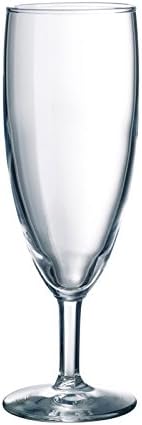 Durobor Napoli Champagne Glass, Flute Glass, 5,7 onças, conjunto de 12