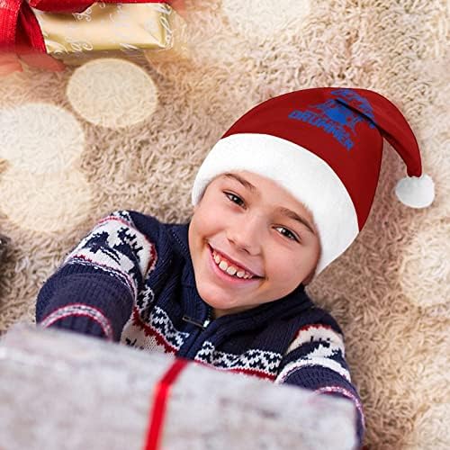 Velho baterista do baterista de natal chapéu de Natal e bons chapéus de Papai Noel com borda de pelúcia e lineador de conforto decoração de natal
