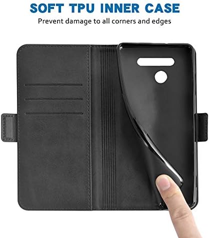 Caixa de telefone para LG G8 Casos de couro de carteira fino fino Fólio Follio capa do cartão de crédito Stand Stand Kickstand