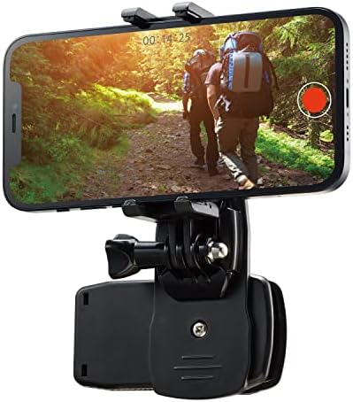 Elecom P-Stsrscpbk Smartphone, fino, tipo de clipe, sem mãos, rotação de 360 ​​°, preto