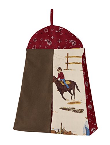 Doce JoJo Designs marrom marrom cowboy ocidental menino de cama de berço para bebês conjunto de berçário de berçário de berçário de lençol de lenha de lenha equipada - 5pc - vermelho do sul do sul de chocolate azul e branco Wild West Horse