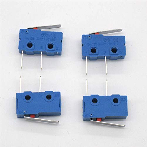 TAISS 10PCS Micro interruptor 250V 5A 2 pino 1NO alça de limite Chave de tato Sensível Micro-Switches Longa vida 1 milhão de vida